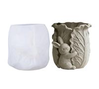 Moule à Bougie en Forme de Lapin de Pâques - 9,4 x 9,6 x 10,2 cm - Tasse d'aromathérapie en Silicone Flexible et Durable pour Bricolage - Moule à Bougie - pour Maison, Ferme, Vacances, fête,