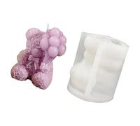 Moule à bougie en forme de lapin et d ' ours en Silicone, facile à utiliser, pour l ' artisanat, la fabrication de savon, de chocolat, de projets créatifs,