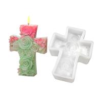 Moule à bougie en forme de - Moule en silicone 3D en forme de rose Jésus pour aromathérapie et savon, réutilisable, résistant à la chaleur, pour la fabrication de bougies, résine époxy, argile