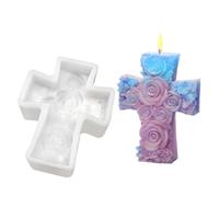 Moule à bougie en forme de - Moule en silicone 3D Rose Jésus, outil d'aromathérapie religieuse, artisanat en résine | Fabrication de savon fait à la main, cadeau commémoratif pour funérailles