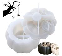 Moule à Bougie en Forme de Moule Silicone 3D Antiadhésif avec Couvercle | Moule de Coffret DIY pour Bonbons Boîte à Bijoux Pot à Crayons Cache-Pot Automne Thanksgiving