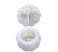 Moule à Bougie en Forme de Moule Silicone 3D Antiadhésif avec Couvercle | Moule pour Bougeoir DIY Range-Crayons et Coffret de Rangement Automne