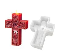 Moule À Bougie En Forme De - Outil Compact De Moulage De Jésus Religieux 3D, Moule Artisanal Décoratif | Base En Résine De Rose En Silicone Flexible 95g, Modèle De Démoulage Facile Pour Faire Du