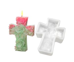 Moule À Bougie En Forme De - Outil Compact De Moulage De Jésus Religieux 3D, Moule Artisanal Décoratif | Base En Résine De Rose En Silicone Flexible 95g, Modèle De Démoulage Facile Pour Faire Du