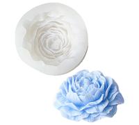 moule à bougie en forme de pivoine 3D en silicone réutilisable pour la fabrication de savon, de bougies, d'aromathérapie, de savon, de gâteaux, de pâtisserie, cadeau fait à la main