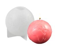 Moule à bougie en forme de planète | Moule à bougie sphérique en silicone, moules ronds en forme de globe terrestre, moules sur le thème de la terre pour une utilisation en intérieur et en extérieur
