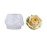 Moule à bougie en forme de rose en argile d'arathérapie pour décoration | Moules en silicone en forme de fleurs pour fête d'anniversaire, bureau, maison, chambre, bureau, école, dortoir, appartement