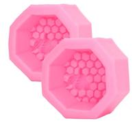 Moule à bougie en forme de ruche, 2 pièces, moule à savon en nid d'abeille en Silicone, Fondant, moule à bonbons fait à la main