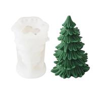 Moule à bougie en forme de sapin de Noël - Moule en silicone 3D pour la fabrication de bougies | Modèles d'aiguilles et d'arbre Luo | de vacances à faire soi-même pour décoration de Noël