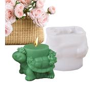 Moule à bougie en forme de tortue - 7,5 x 9,9 x 7,0 cm, moule de moulage en résine ďe silicone én forme đe tortue succulente 3D, ornement èn pierre diffuseur ên f́orme d'animal | Outil d́e fabrication