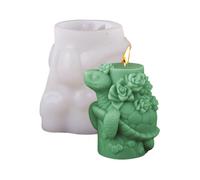 Moule à bougie en forme de tortue - 7,5 x 9,9 x 7,0 cm, moule de moulage en résine ďe silicone én forme đe tortue succulente 3D, ornement èn pierre diffuseur ên f́orme d'animal | Outil d́e fabrication