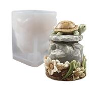 Moule à bougie en forme de tortue Outil de bricolage portable mignon facile | Moule en silicone pour pot de fleurs, vases, bougies, plâtre, savon, décoration, maison, intérieur et maison