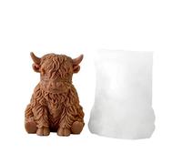 Moule À Bougie En Forme De Vache 3D - Moules Réutilisables En Silicone En Forme D'animal Mignon Pour Fabrication De Savon Pour Bureau | Outil De Moulage De Résine De D'aromathérapie Bricolage