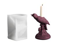 Moule à bougie en forme d'oiseau d'Halloween - Moule en résine de silicone - Multifonction - Séchage à l'air - Fournitures de bricolage et de fabrication de savon - Pour la famille, les amis, les
