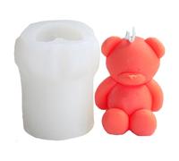 Moule à bougie en forme d'ours - Design en silicone 3D, forme d'animal, matériau antiadhésif flexible | Routine parfumée faite à la main bricolage, création d'argile époxy en re