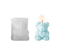 Moule à bougie en forme d'ours, en silicone 3D, moule à savon, moule à bougie DIY pour faire des savons, argile polymère, décoration de la maison, cadeaux de Saint-Valentin