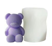 Moule à bougie en forme d'ours - Moule à fondant anti-adhésif pour décoration de gâteaux | Moule à glaçons en forme d'ours en résine 3D, moule à bougie de printemps et de Pâques pour aromathérapie