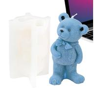 Moule à bougie en forme d'ours - Rose 3D en silicone | Moule en résine époxy de dessin animé Beař pour loisirs créatifs, décoration de table, fabrication de bougies et décoration de la maison