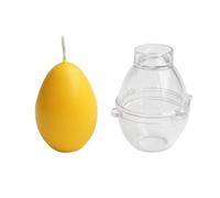 Moule à bougie en forme d'œuf 3D - Dimensions : deux points, sept fois 5 pouces, résistant à la chaleur jusqu'à 180 °C, en fonte antiadhésive | Outil de bricolage durable fait à la main pour