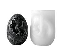 Moule à bougie en forme d'œuf de dragon en résine 3D | Moules en silicone pour bougies pour savon, chocolat, plâtre, artisanat, fête d'anniversaire, bureau, bureau, école, dortoir