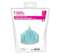 Moule à bougie en latex Origami diamant 8 cm - Graine créative