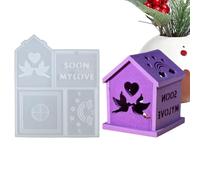 Moule à bougie en résine de silicone - Moule lumineux en résine époxy - Pour décoration artisanale - Pour décoration de bureau à la maison - Fête du Nouvel An - Fabriqué à la main