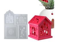 Moule à bougie en résine de silicone - Moule lumineux en résine époxy - Pour décoration artisanale - Pour décoration de bureau à la maison - Fête du Nouvel An - Fabriqué à la main