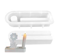 Moule à bougie en résine - Moulage sur le thème de la forêt - Moule en silicone flexible - Plateforme lumineuse - Créateur d'ornements artistiques - Base de présentation décorative - Pour bricolage et
