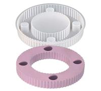 Moule à bougie en résine - Outil rond à 4 trous - Durable pour le bricolage et la décoration de la maison - Idéal pour les fêtes, les festivals, les repas, les ateliers, les travaux manuels en plein