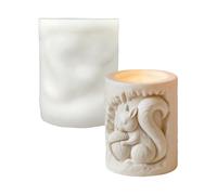 Moule à bougie en Silicone avec breloque en forme d ' écureuil, Design convivial pour débutants, pour savon parfumé, création artistique