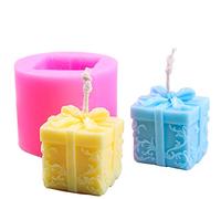 Moule à Bougie en Silicone, Boîte-Cadeau De Noël en Forme De Moule à Bougie De Savon Fait Maison, Artisanat Cadeau Bricolage pour La Décoration De La Maison