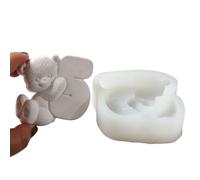 Moule à bougie en silicone Charm Bear pour des occasions, E | Silicone de qualité alimentaire pour la cuisson de bougies de gâteaux d ' anniversaire, la pâtisserie créative, les