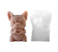 Moule à bougie en silicone en forme de cœur, grenouille, tortue, résistant à la chaleur, réutilisable, outil de moulage de savon en résine pour décoration d'intérieur faite à la main