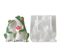 Moule à bougie en silicone en forme de grenouille - Forme d'animal 3D, forme d'amphibien mignonne | Ensemble de modèles de création de cire parfumée fait à la main pour savon, argile, ciment, résine