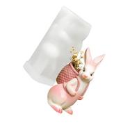 Moule à bougie en silicone en forme de lapin de Pâques pour travaux manuels de soja et décoration de vacances