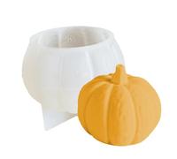 Moule à bougie en silicone en forme de pour savon et gâteau en | Moule en silicone en forme de citrouille d'Halloween, porte-clés, fabrication de savon, cire, glaçons, pâtisseries, cupcakes