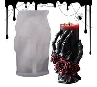 Moule à bougie en silicone en forme de tête de mort pour la fabrication de savon | Décoration d'Halloween pour adultes, femmes, hommes, enfants, famille, amis, adolescents