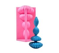 Moule à bougie en silicone en forme de tour géométrique pour la fabrication de maisons de savon en plâtre, décoration de Noël, formes polyvalentes mutuelles