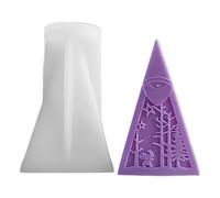 Moule À Bougie En Silicone Facile Nettoyer Moules Fondant Forme D'arbre De Noël De Projet Résine Texture Pour Bougies D'artisanat Résine