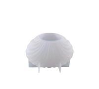 Moule à bougie en silicone Moule à bougie parfumée en silicone forme de coquillage for aromathérapie, fabrication artisanale cire et d'argile Pour la fabrication de bougies(L Mold)