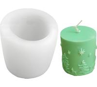 Moule à bougie en silicone Moule à savon, bougie de Noël ronde, 75 x 68 mm, 142 ml