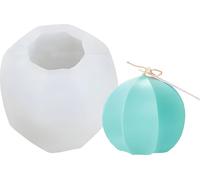 Moule à bougie en silicone Moule à savon, forme géométrique, boule anguleuse, 86 x 84 mm, 181 ml