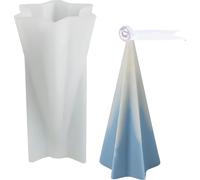Moule à bougie en silicone Moule à savon, forme géométrique, pyramide en dents de scie, 130 x 68 mm, 72 ml