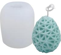 Moule à bougie en silicone Moule à savon, Pâques, Design oeuf, 71 x 64 mm, 82 ml
