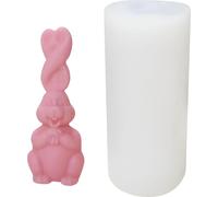 Moule à bougie en silicone Moule à savon, Pâques, Lapin de Pâques avec longues oreilles, 113 x 48 mm, 40 ml