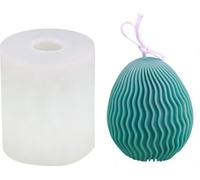 Moule à bougie en silicone Moule à savon, Pâques, oeuf, 75 x 65 mm, 130 g