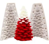 Moule à bougie en silicone Moule à savon, Sapin de Noël, 110 x 74 x 65 mm, 85 ml