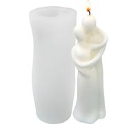 Moule à bougie en silicone Moule à savon, statue partenaire enlaçant, 163 x 65 mm, 140 ml