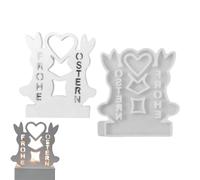 Moule à Bougie en Silicone | Moule Anti-Adhésif En Forme De Lapin Mignon - Moulage de Porte-Bougie de Pâques en Silicone | pour la Pâte à Modeler le Savon DIY Cadeau Fait Main Anniversaire Fête à la M