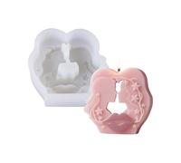 Moule à bougie en silicone - Moule de 4,02 pouces | Artisanat en silicone - Moul de fabrication de bougies romantiques à dégagement facile pour plâtre en résine époxy, chocolat, bricolage, décoration